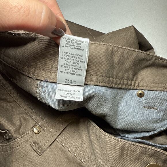 Toad & Co Mission Ridge 5 Pocket Lean Brown Pants Organic Cotton Mens 36X32 EUC - Picture 6 of 14